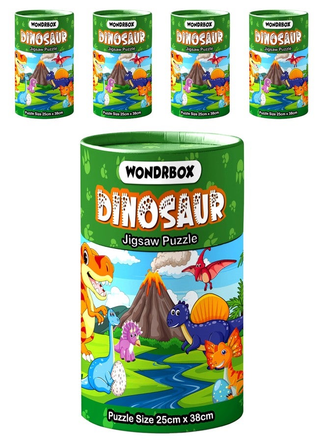 WONDRBOX Jigsaw Puzzle for Kids for Age 5 6 7 Years Boys and Girls | 60 Pieces | Size 15X10 Inches (Dinosaur- Pack of 5) - Image 1